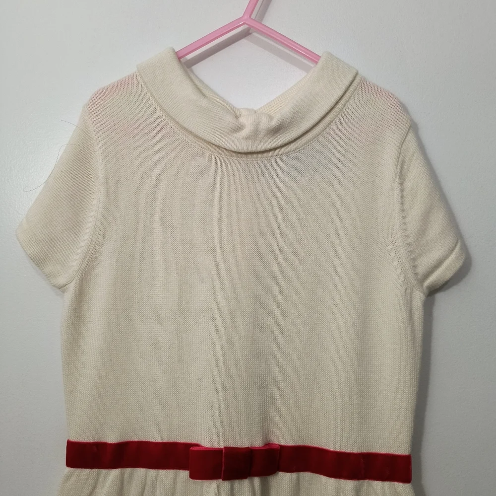 Janie and Jack Tartan Party‎ Dot Trim Sweater Dress